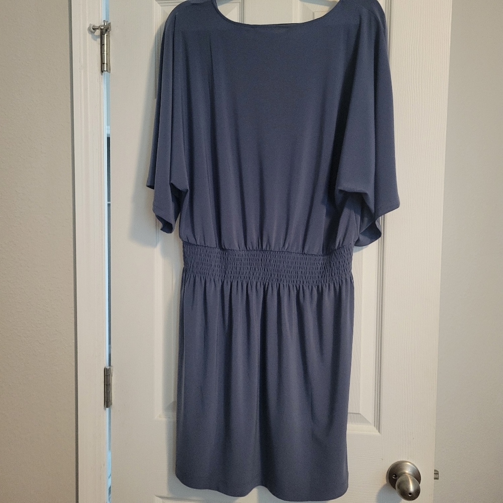 WHBM Kimono Style Dress w/Smocked waist, True Indigo, Sz XL